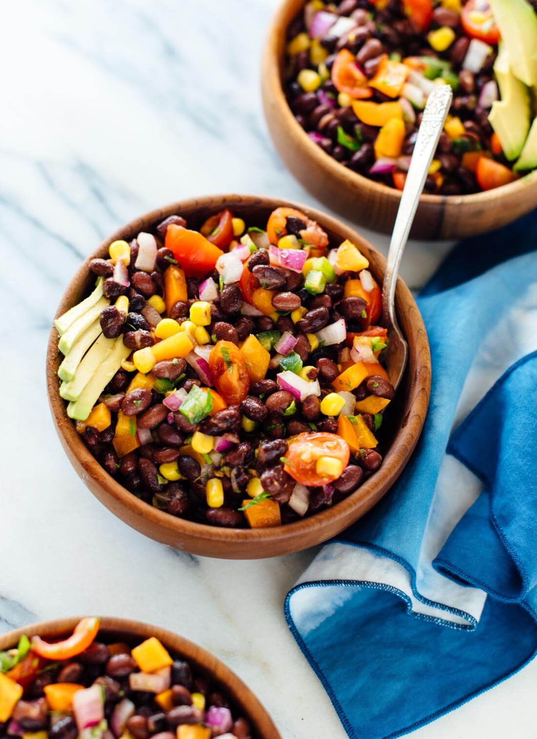 Mexican salad with red beans